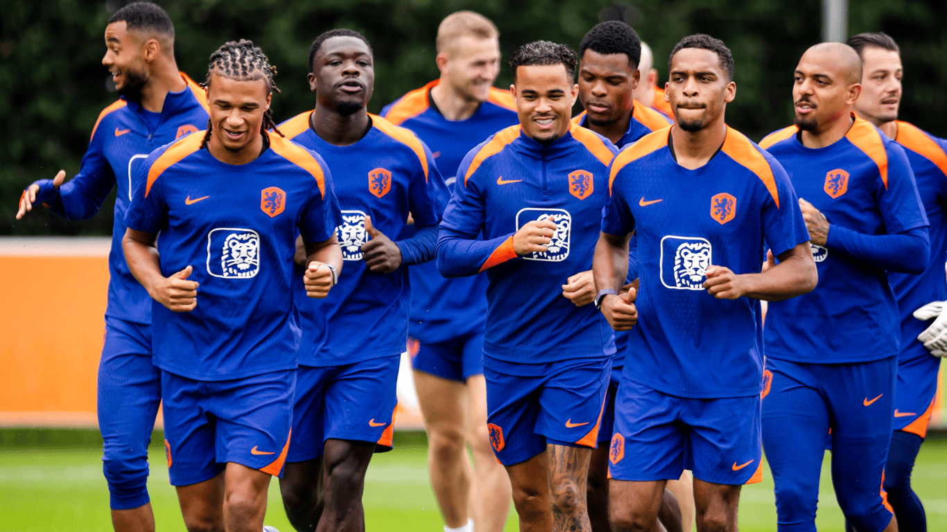 De training van het Nederlands elftal