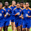 De training van het Nederlands elftal