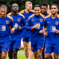 De training van het Nederlands elftal