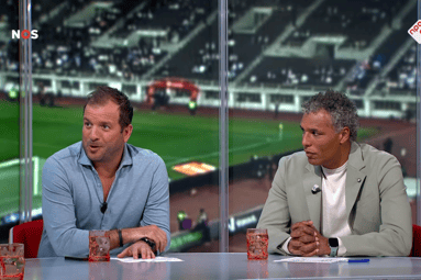 Pierre van Hooijdonk en Rafael van der Vaart bij de NOS