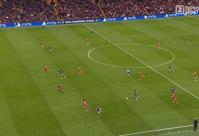 Wedstrijdbeeld Liverpool - PSV