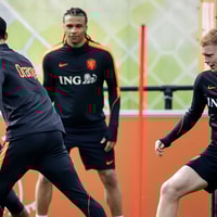 Kees Smit op zijn eerste training bij het Nederlands elftal