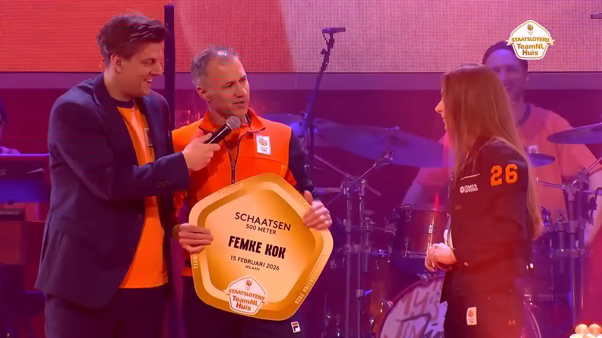 Femke Kok wordt gehuldigd in het TeamNL Huis