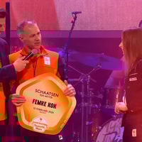 Femke Kok wordt gehuldigd in het TeamNL Huis