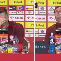 Robert Lewandowski moet 13 seconden lachen 