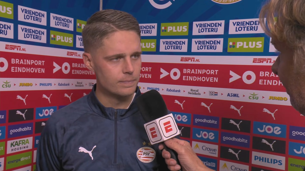 Joey Veerman voor de camera van ESPN