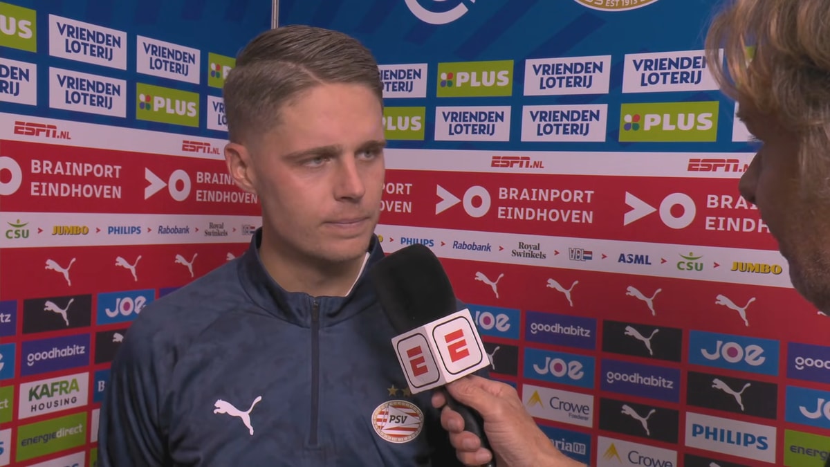 Joey Veerman voor de camera van ESPN