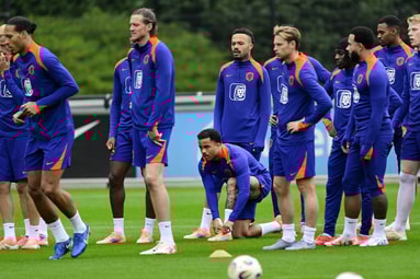 Training van het Nederlands elftal 