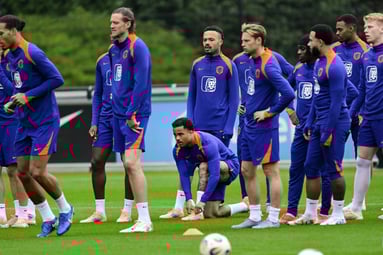 Training van het Nederlands elftal 