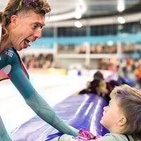 Jorrit Bergsma met zijn zoontje Brent