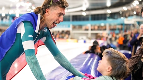 Jorrit Bergsma met zijn zoontje Brent