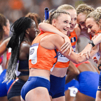 Femke Bol, Lieke Klaver, TeamNL, atletiek, Olympische Spelen. Parijs 2024