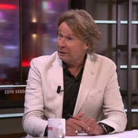 Hans Kraay junior in de studio van ESPN