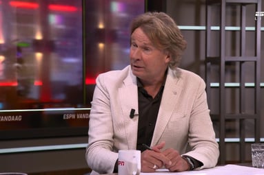 Hans Kraay junior in de studio van ESPN