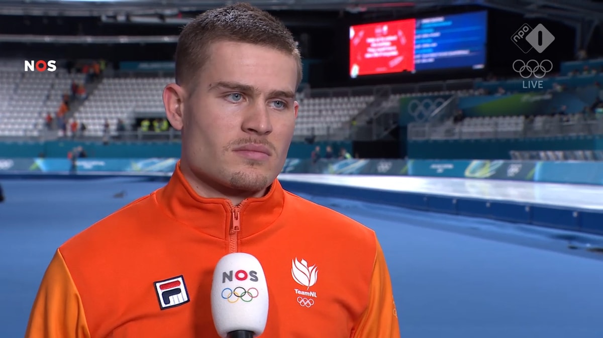 Joep Wennemars voor de camera van de NOS