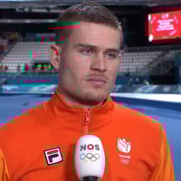 Joep Wennemars voor de camera van de NOS