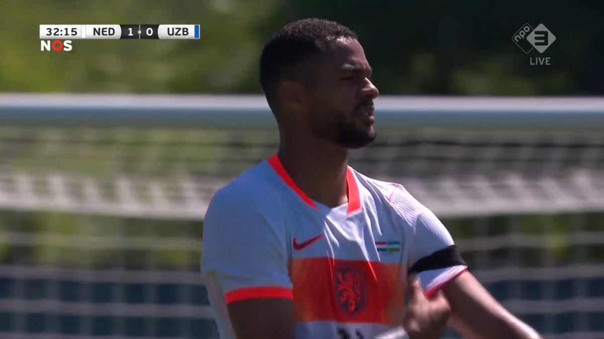 Cody Gakpo tijdens Nederland - Oezbekistan