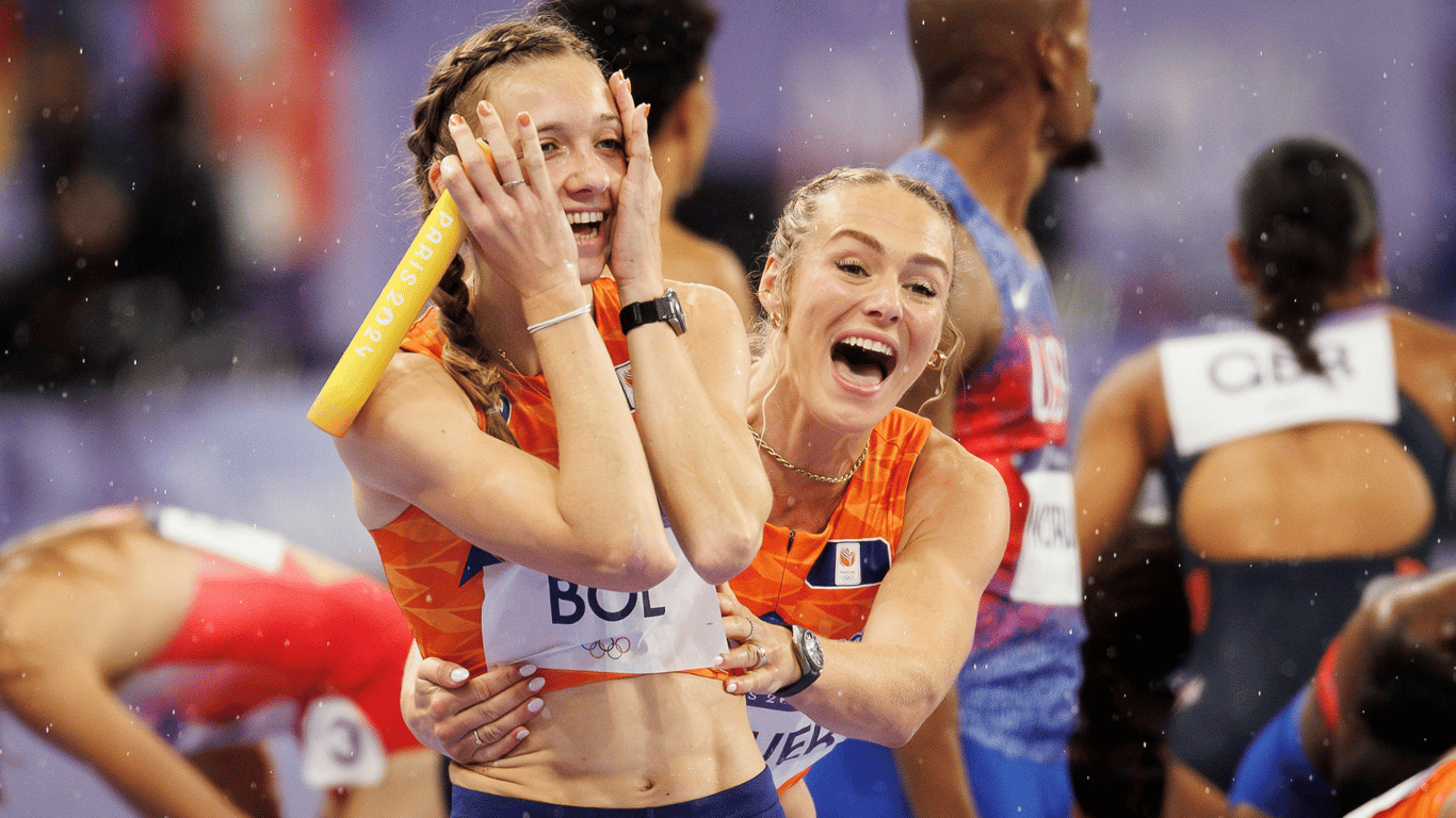 Femke Bol, Lieke Klaver, TeamNL, atletiek, Olympische Spelen. Parijs 2024