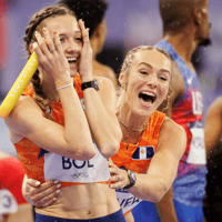 Femke Bol, Lieke Klaver, TeamNL, atletiek, Olympische Spelen. Parijs 2024