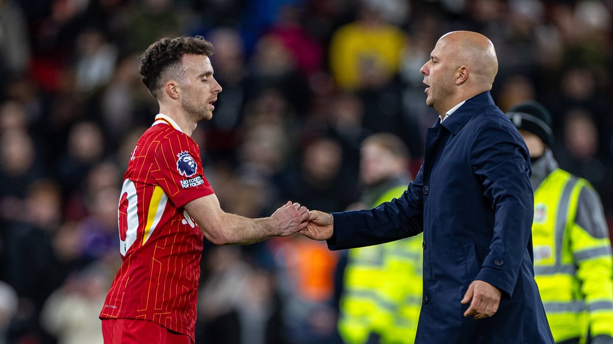 Diogo Jota en Arne Slot