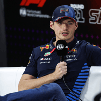 Max Verstappen tijdens de persconferentie