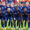 De spelers van het Nederlands elftal tegen Canada