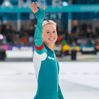 Merel Conijn wint het WCKT in Thialf op de 5 kilometer