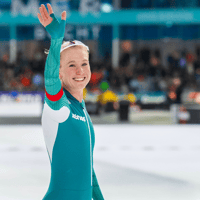 Merel Conijn wint het WCKT in Thialf op de 5 kilometer