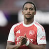 Jurriën Timber in het shirt van Arsenal