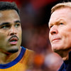 Justin Kluivert en Ronald Koeman bij het Nederlands elftal