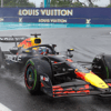 Max Verstappen in de regen