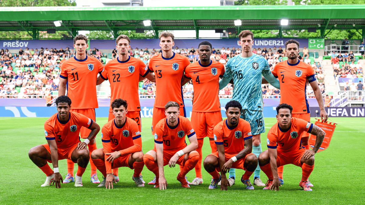 De opstelling van Jong Oranje tegen Jong Oekraïne