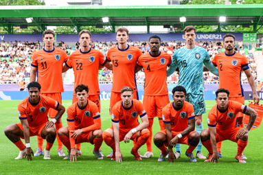 De opstelling van Jong Oranje tegen Jong Oekraïne