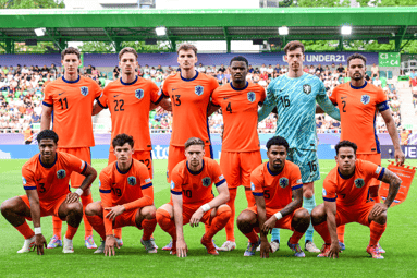 De opstelling van Jong Oranje tegen Jong Oekraïne