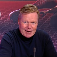 Ronald Koeman bij de nabeschouwing van de NOS