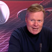 Ronald Koeman bij de nabeschouwing van de NOS