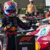 Max Verstappen viert zijn overwinning