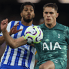 Micky van de Ven speelde geen beste wedstrijd voor Tottenham Hotspur tegen Brighton & Hove Albion.