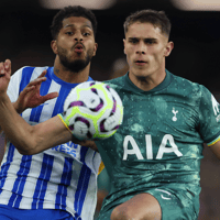 Micky van de Ven speelde geen beste wedstrijd voor Tottenham Hotspur tegen Brighton & Hove Albion.