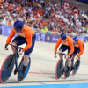 Roy van den Berg, Harrie Lavreysen, Jeffrey Hoogland, baanwielrennen, goud, Olympische Spelen, TeamNL, Parijs2024