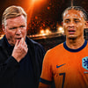 Bondscoach Ronald Koeman en Xavi Simons