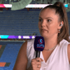 Lieke Martens als analist bij de NOS