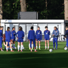 De Oranje Leeuwinnen tijdens de training in Zeist