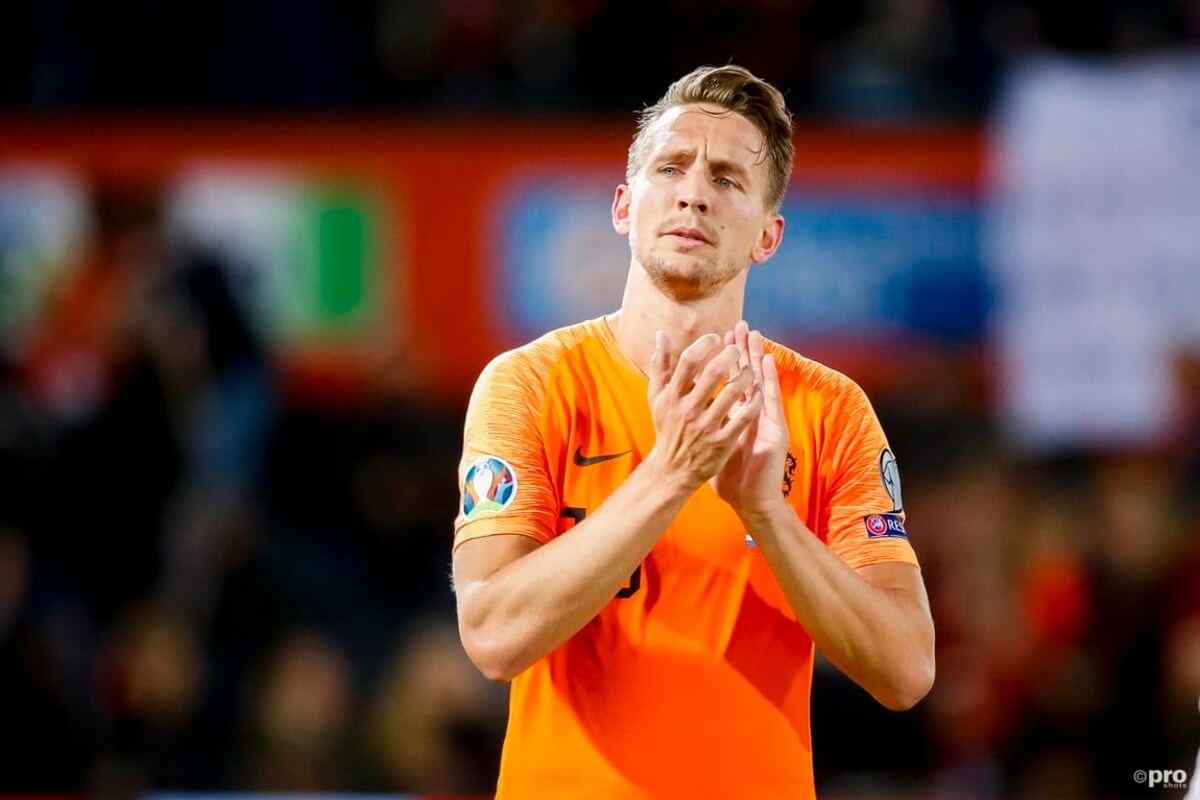 Luuk de Jong in het shirt van het Nederlands elftal