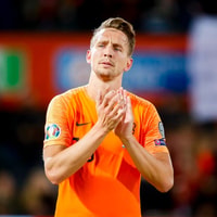 Luuk de Jong in het shirt van het Nederlands elftal