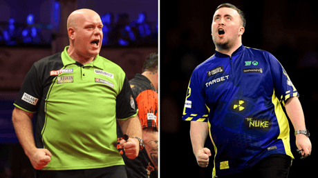 Michael van Gerwen en Luke Littler